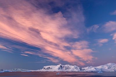 Cercle polaire antarctique et plateforme Wilkins