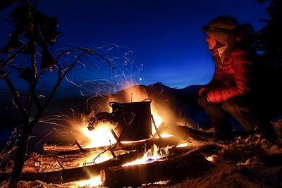 Feu de camp - Lacs des Bonnevilles - Canada