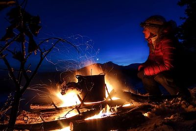 Feu de camp - Lacs des Bonnevilles - Canada