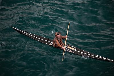 Kayak de mer traditionnel - Ilulissat - Groenland 