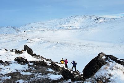 Randonnée autour de Kangerlussuaq en hiver - Groenland