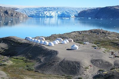© Tasermiut - Vue sur les glaciers - Camp de Qaleraliq - Groenland Vue sur les glaciers - Camp de Qaleraliq - Groenland