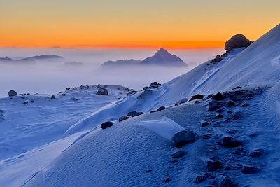 Coucher de soleil au Groenland 