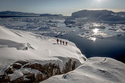 Randonnée en raquettes près de Sermermiut - Baie de Disko - Groenland