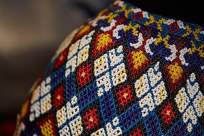 Détail de vêtement traditionnel - Musée national de Nuuk - Groenland