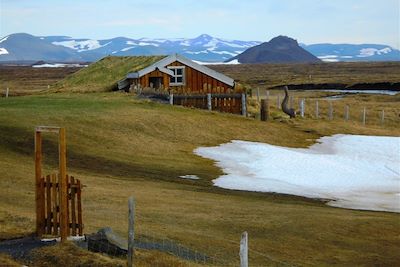 Maison traditionnelle dans les hautes terres - Islande