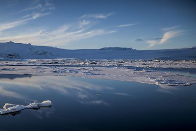 © Jean-Marc Blache - Lac de Jökulsárlón et glacier Vatnajökull - Islande du Sud Lac de Jökulsárlón et glacier Vatnajökull - Islande du Sud