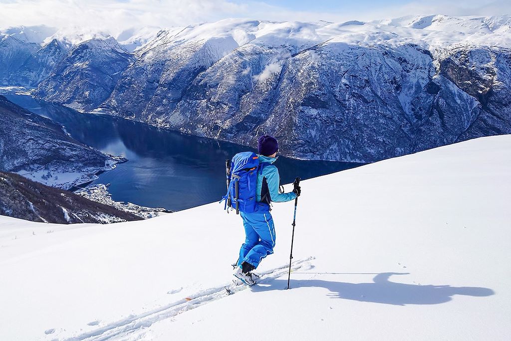 Ski et train dans les fjords de Norvège