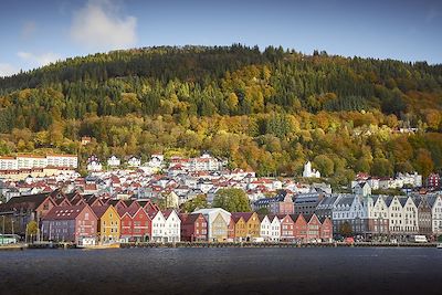 Vue de la ville de Bryggen - Bergen
