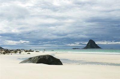 Plage de Bleik sur l'île Andøya - Vesteralen - Norvège