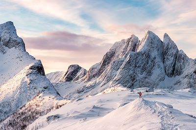 Panorama enneigé sur l'île de Senja - Norvège