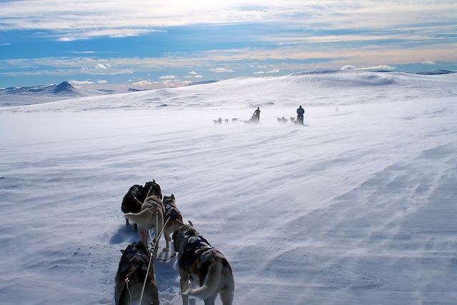 Voyage Raid en traîneau dans la montagne norvégienne