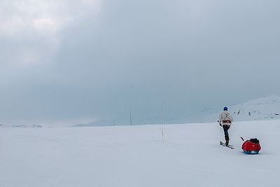 Traversée du plateau du Hardanger en ski pulka - Norvège