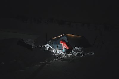 Bivouac - Raid à ski - Finnmarksvidda (plateau du Finnmark) - Norvège