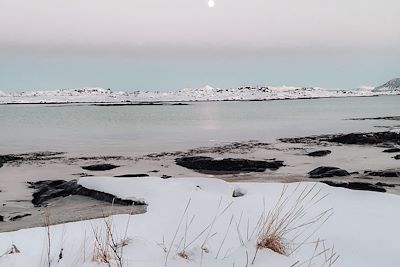 Plage de Gimsoya - Lofoten en hiver - Norvège
