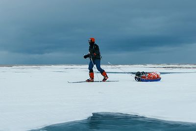 Raid en ski pulka au Spitzberg