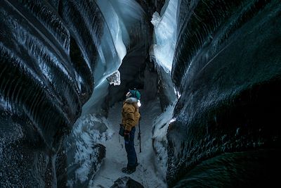 Faille dans une grotte de glace - Spitzberg - Norvège