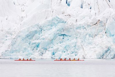 Kayak de mer - Glacier Hornbreen - Spitzberg - Norvège