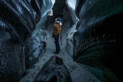 Faille dans une grotte de glace - Spitzberg - Norvège