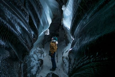 Faille dans une grotte de glace - Spitzberg - Norvège