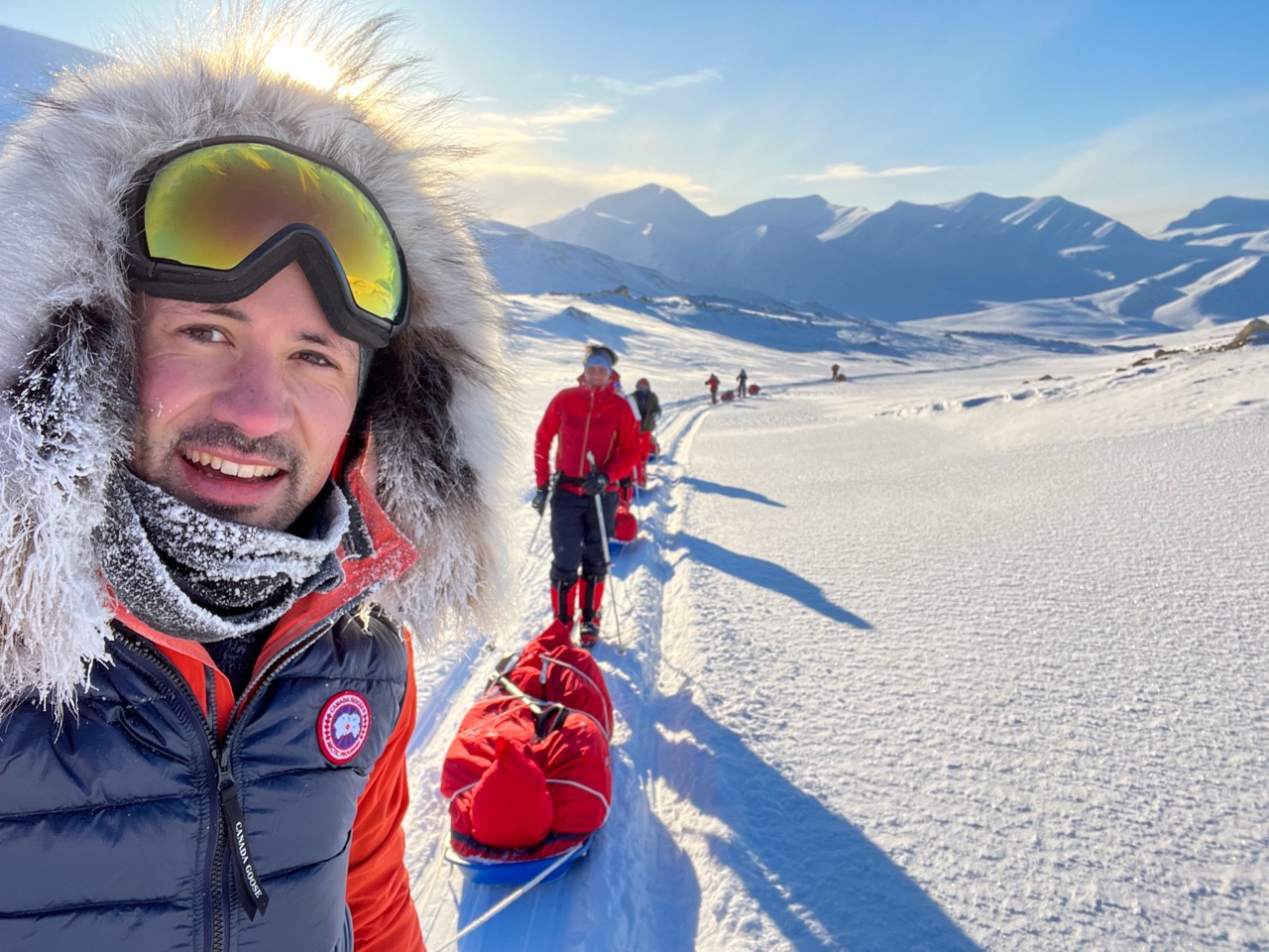 Matthieu Tordeur lors de son voyage en direction de Pyramiden avec nos voyageurs - ©Matthieu Tordeur